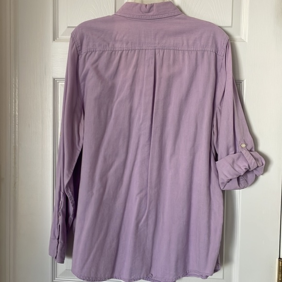 Gap Dusty Lilac The Fitted Boyfriend Shirt - Picture 2 of 4